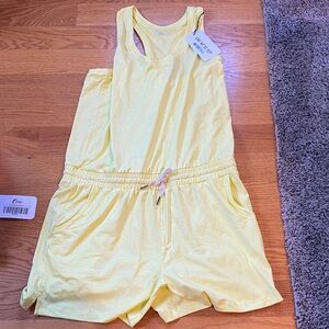 Zyia active lemon Laguna downtime romper new w tags!